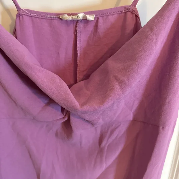 See You Monday Lilac Stripy Twist Front Slip Dress Sz Medium - Image 2