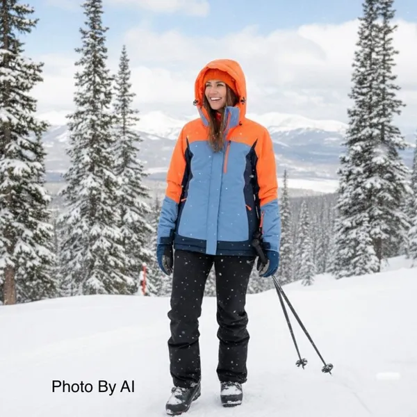 OROLAY PTX Winter Jacket Snowboard Ski Water Resistant Colorblock Size Medium - Image 11