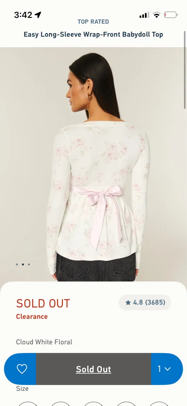 Hollister Floral Long Sleeve - Image 2