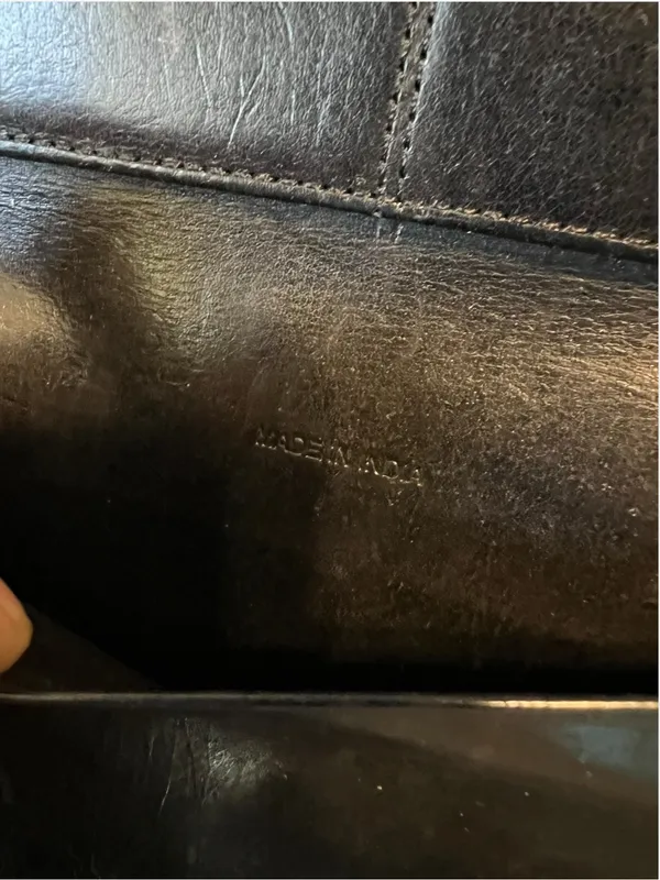 Vintage Coach Madison Black Leather Slim Envelope Trifold Wallet Made in Italy - Image 8