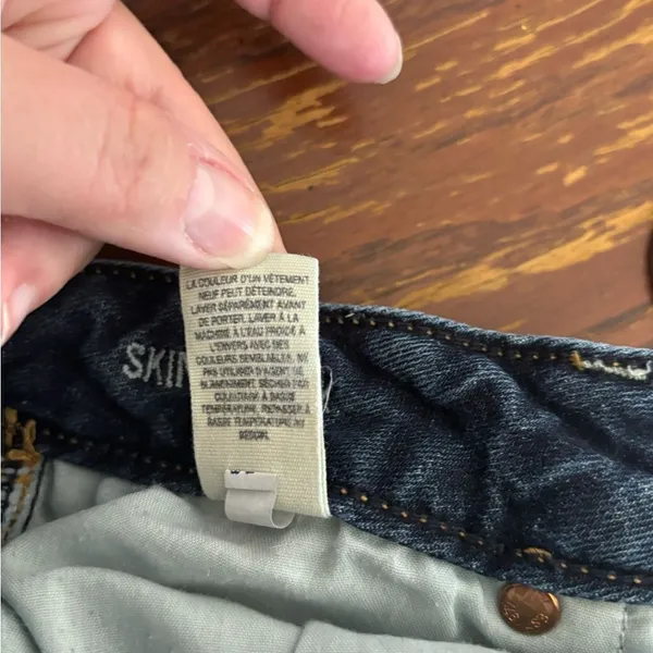 American Eagle Skinny Kick Jeans Size 0 Short Dark Wash - Image 3