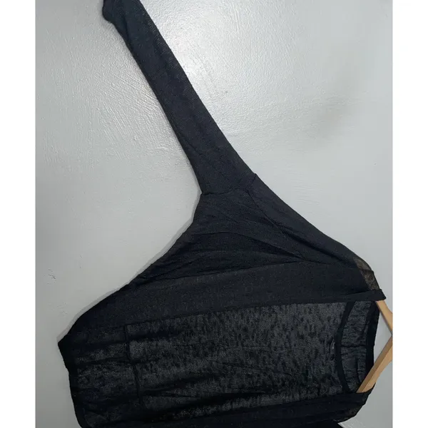 Sheer Lightweight Shrug Size Small Black Cardigan Dark Fairy Emo Indie Sleaze - Image 3