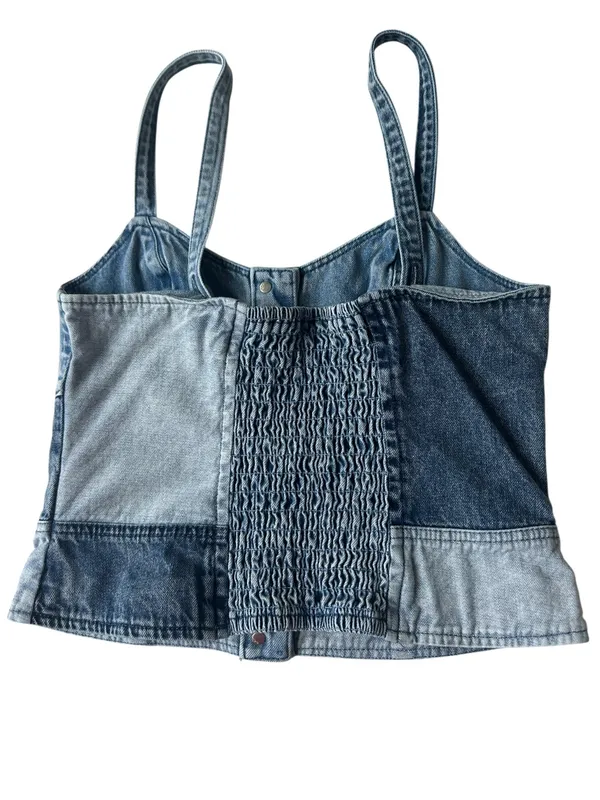 Gap Patchwork Denim Corset Top - Image 8