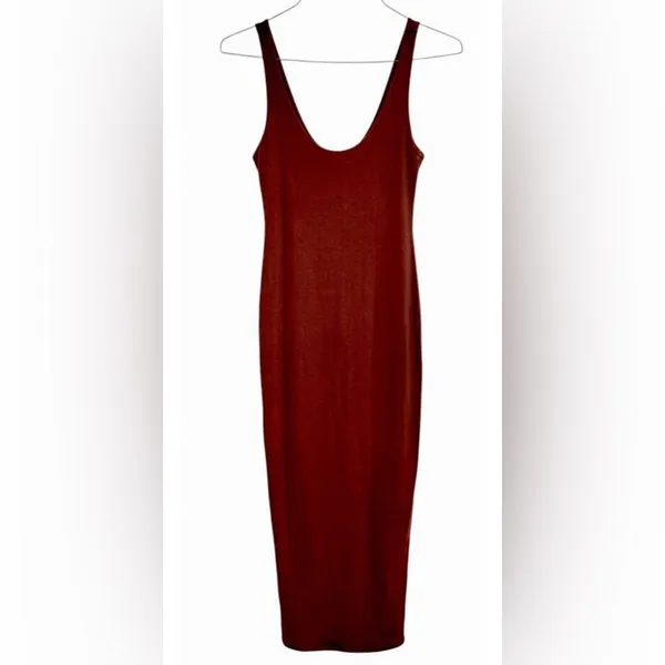 Naked Wardrobe Midi Sculpt Tank Dress Mocha Brown New Plus Size 3X 3 NWT - Image 3