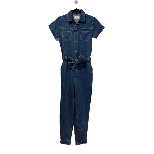 FatFace Denim Jumpsuit Size 2 Imogen Boilersuit 100%Cotton Utility Rosie Minimal - Image 2
