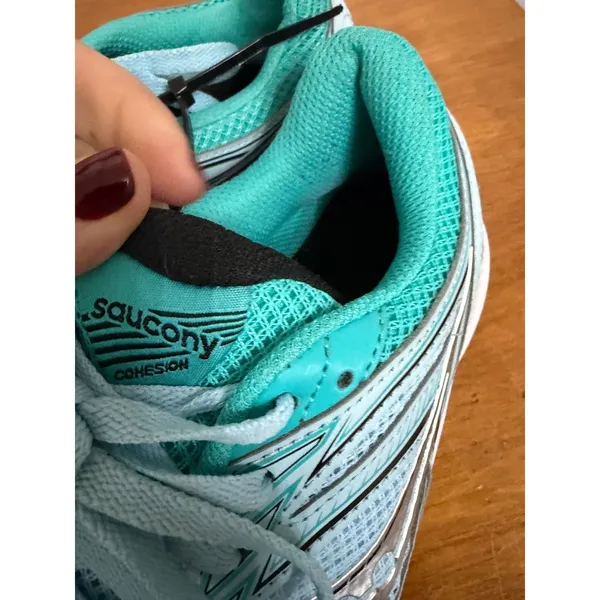 Saucony Cohesion Womens Running Shoes‎ Light Blue Teal Sneakers Size 7.5 - Image 2