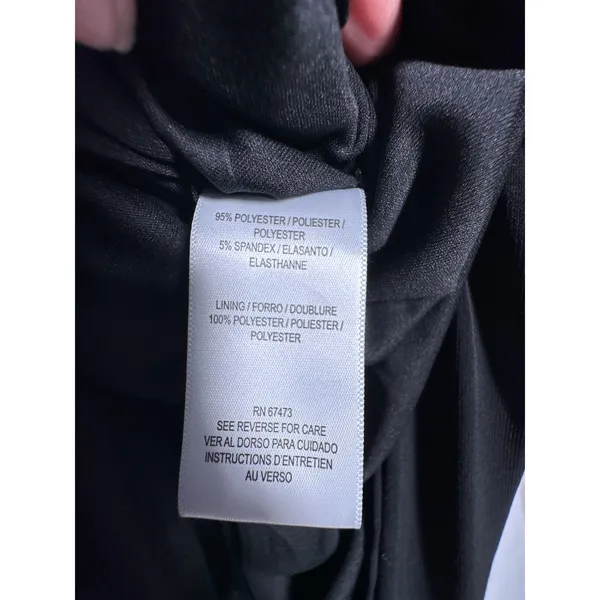 Taylor Black Asymmetrical Draped Maxi Dress XS NWT - Image 6