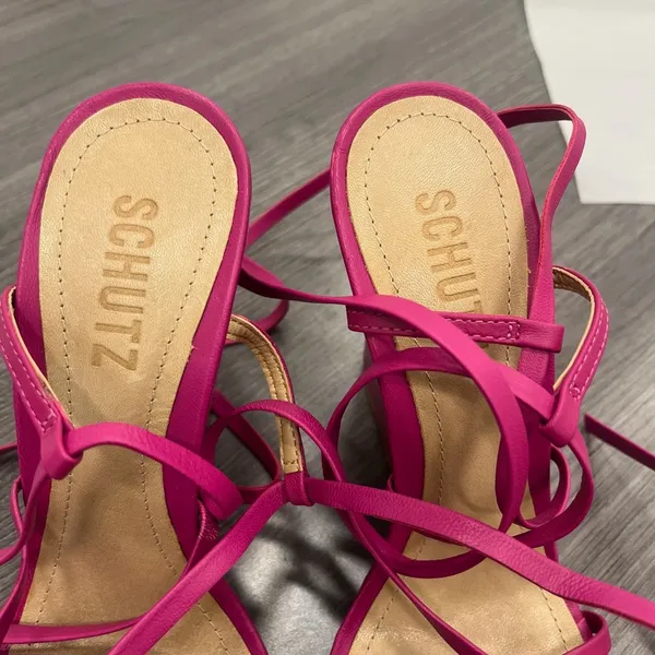 Schutz Deonne Casual Nappa Leather Sandal Size 7.5 - Image 4