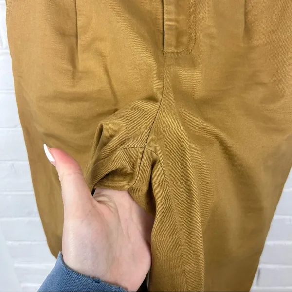 LOFT Khaki High Rise Button Detail Casual Pants Size 4 - Image 7