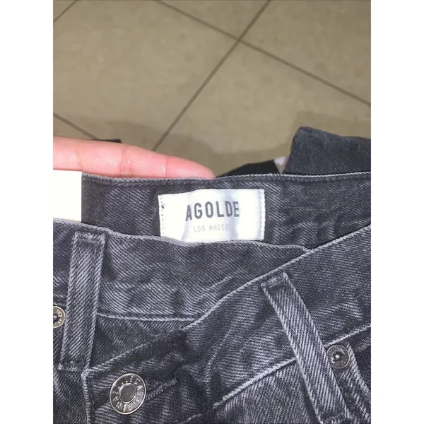Agolde women's jeans, black, size 23, new with tags 100% Organic Cotton 0054 - Image 5