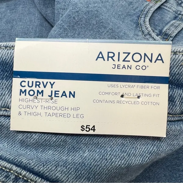 Arizona Jeans Curvy Mom Jeans 7 Cherry Embroidered Highest Rise Y2K NWT - Image 8