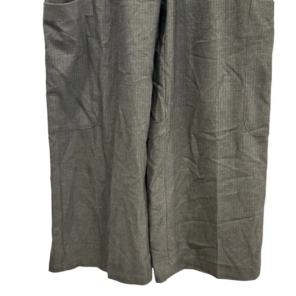 Topshop Gray Wide Leg Pinstripe Pants 6 NWT Trousers High Waisted Professional - Image 4