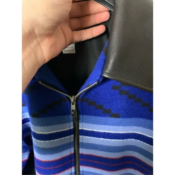 Vintage Pendleton Aztec Native American Wool Western blue Women's large RARE - Image 8