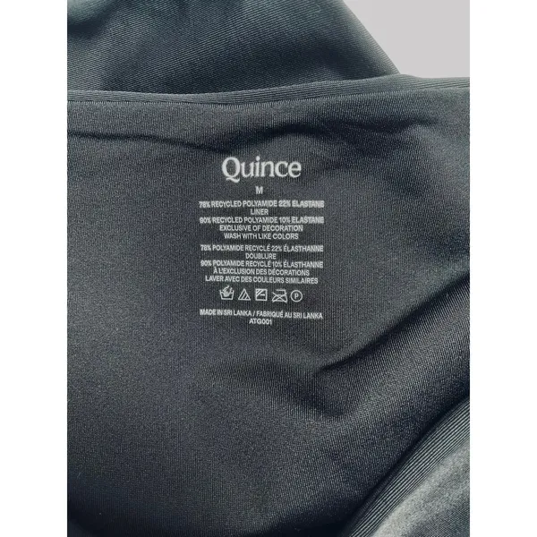 Quince Italian High-Rise Bikini Bottom Swim Black Size Medium NEW - Image 5