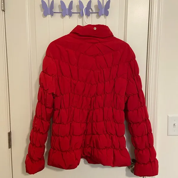 EUC INC International Concepts women’s red puffer zip‎ winter coat jacket XL - Image 6