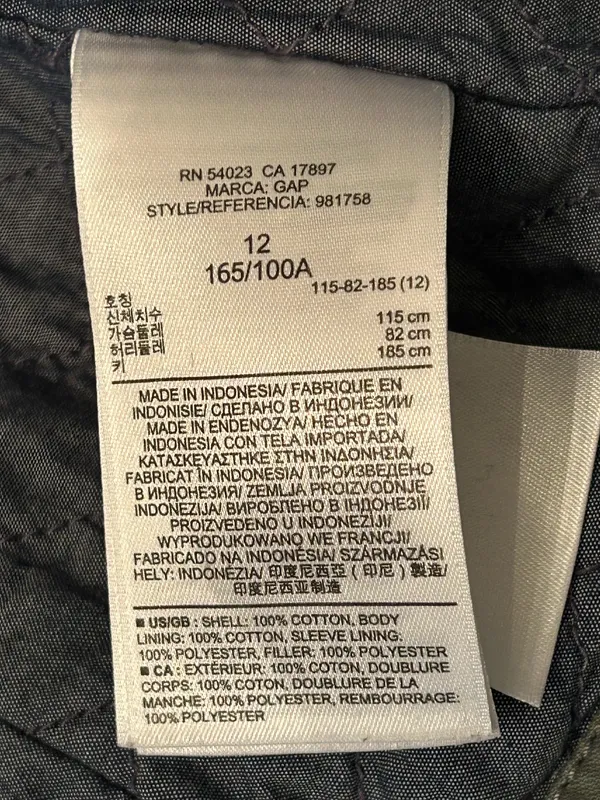 Women’s Gap quilted Canvas Moto Jacket Size 12 - Image 11
