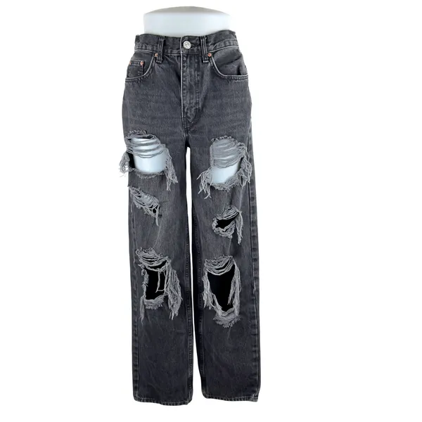 BDG Urban Outfitters High-Rise Baggy Black Denim Destroyed Denim - Image 3
