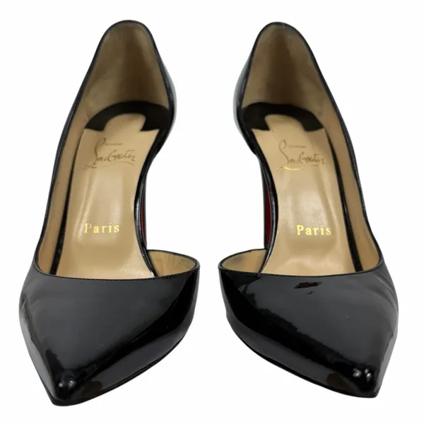 Christian Louboutin Iriza 100 Patent Leather d'Orsay Pump Black Size 39 - Image 5