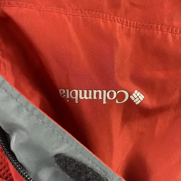 Columbia Jacket Womens Medium Red Gray Windbreaker Packable Full‎ Zip Ladies - Image 3
