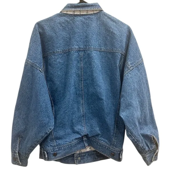 Vintage 80s Medium Blue Wash Oversized Denim Jacket Grunge Skater Streetwear Emo - Image 2