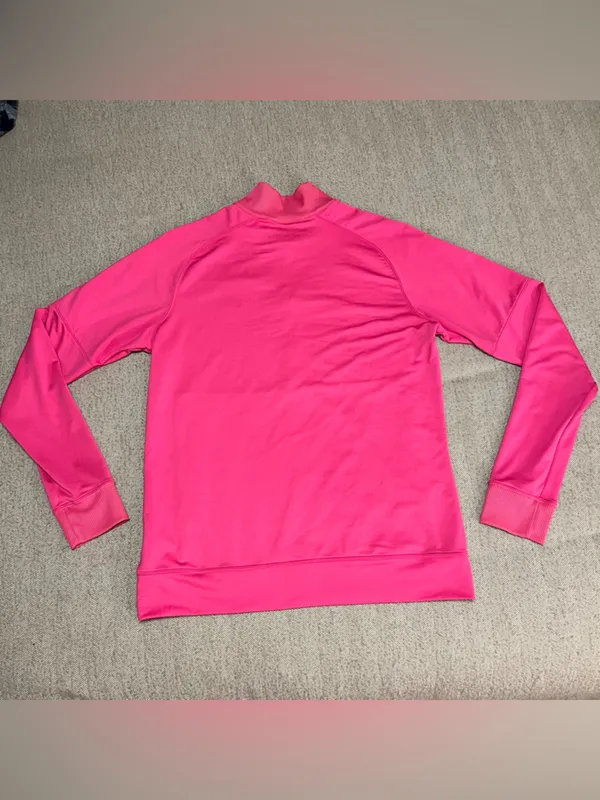 Hot Pink Nike Quarter Zip Pullover - Image 2