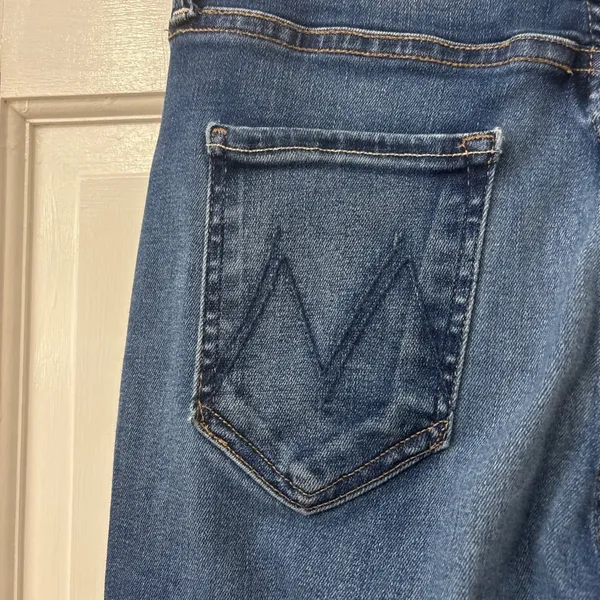 Mother The Tripper Ankle Fray Jeans 29 Blue Change Is In The Air Wash Raw Hem - Image 2