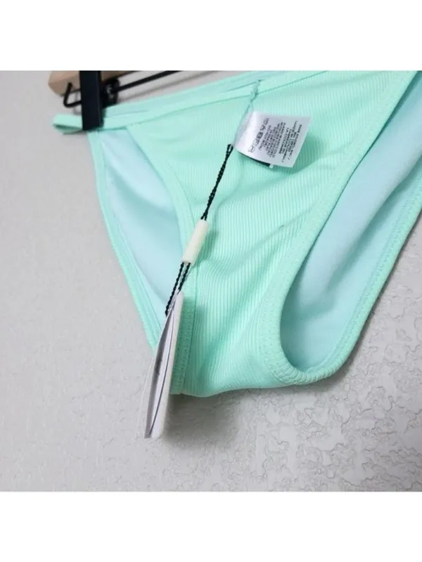 NWT Peixoto Glow Bomba Tinga Bikini Bottom XS Mint Ribbed Triangle Swimsuit - Image 6