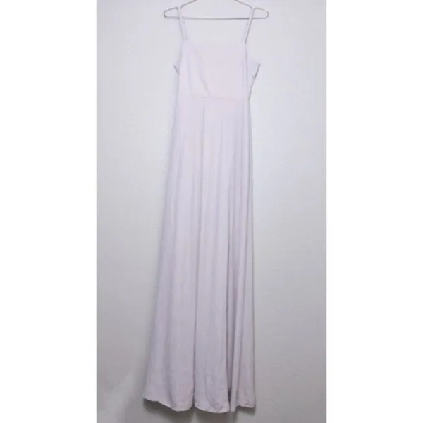 NWT Show Me Your Mumu Lauren Tie Back Chiffon Maxi Dress S Show Me Ring Crisp - Image 4