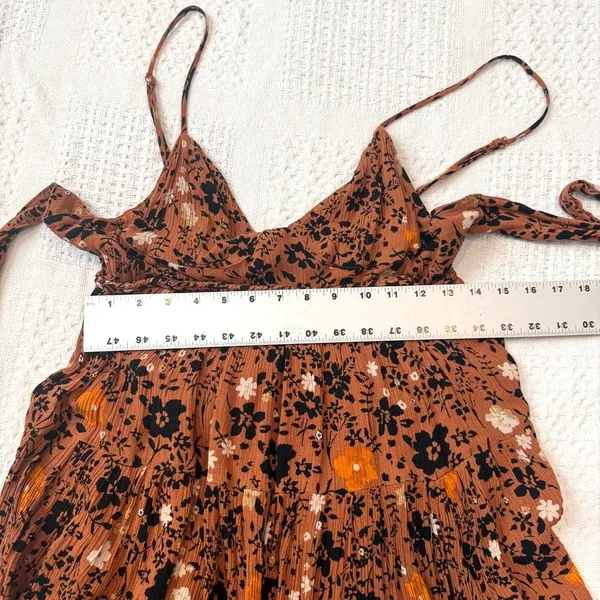 Free People Revolve Kaley 6 tie back textured mini sun dress D3 3516 - Image 3