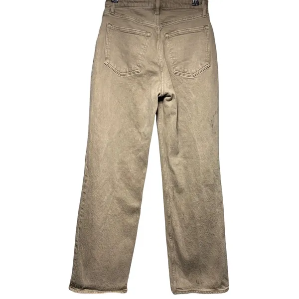 Abercrombie & Fitch Curve Love Grunge Workwear Style Bleach & Grease Stain Jeans - Image 2
