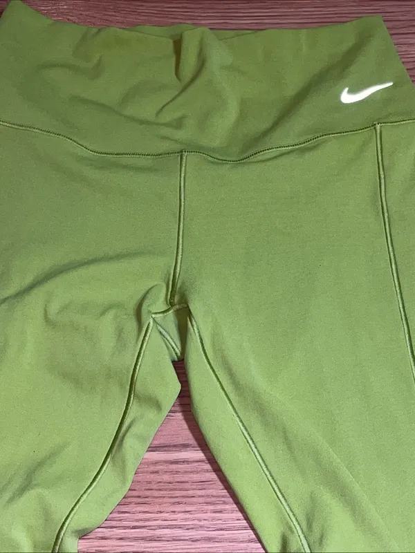 Nike Bright Lime Green Athletic Leggings size s/p - Image 3