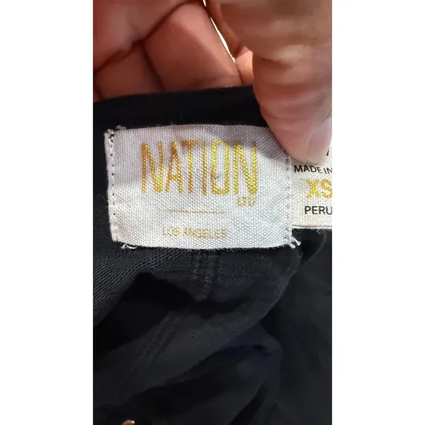 Nation LTD Womens Black Henley Snap Tank Dress Racerback Pockets XS - Image 6
