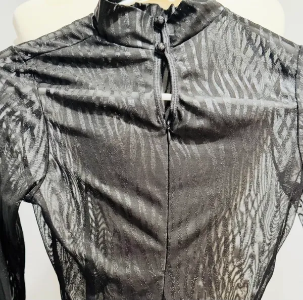 Roma Confidential Black Sheer Catsuit - Image 6