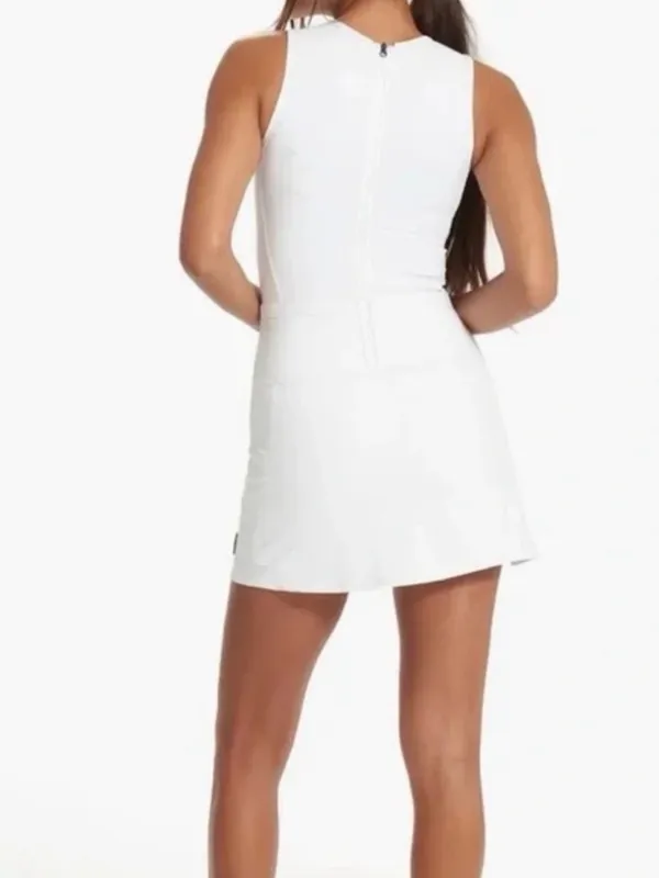 Vuori White Sleeveless Tennis Dress with Side Slit - Image 2