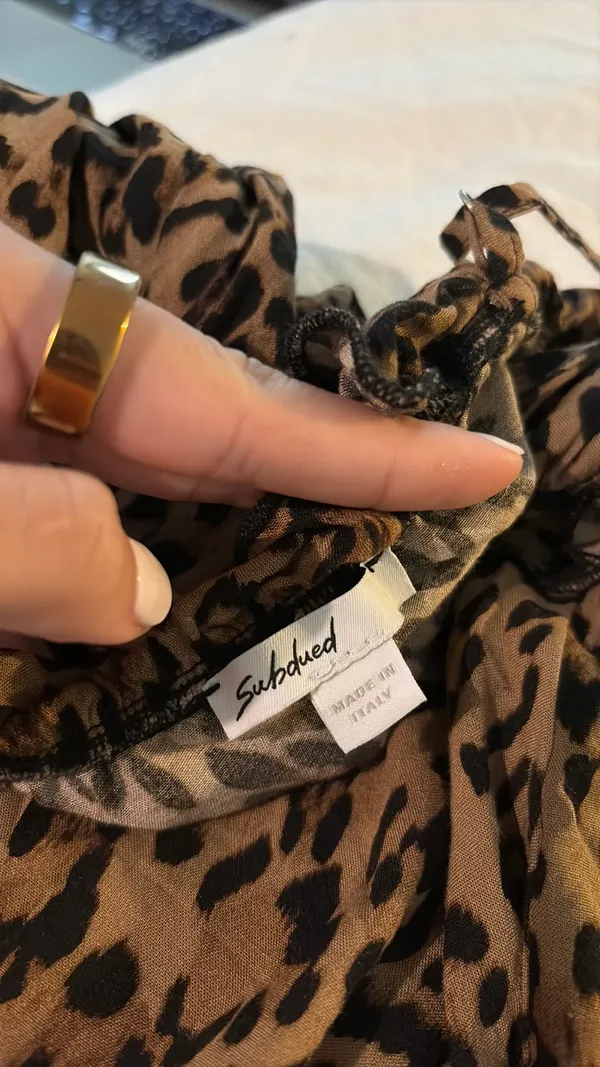 Subdued leopard blouse Brown Size M - Image 3