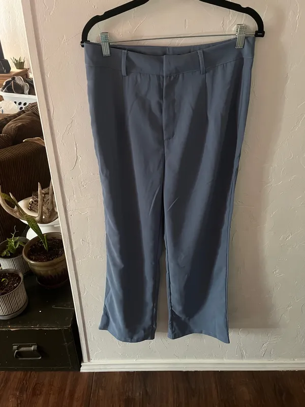 Ladies dusty blue trouser slacks - Image 3
