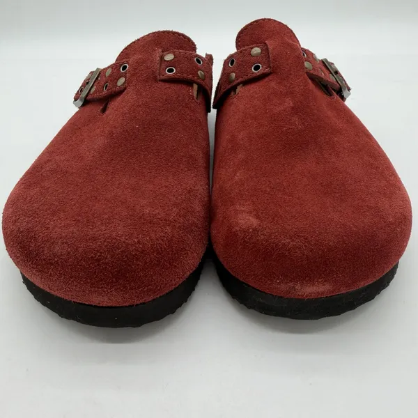 White Mountain BenBen Rust Casual Everyday Comfort Suede Leather Clogs 9 - Image 4