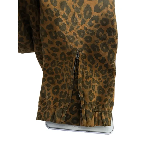 Anthropologie Sanctuary Leopard Print KNit Cotton Jogger Pants Size M - Image 2