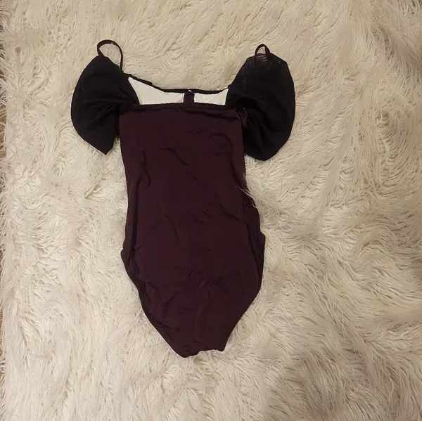 Wine colored leotard Red - Image 3