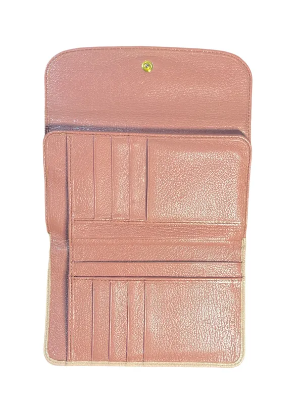 Miu Miu Madras Bicolore Trifold Frame Wallet Kiss Lock Pink WOC 5ME120 Box - Image 9