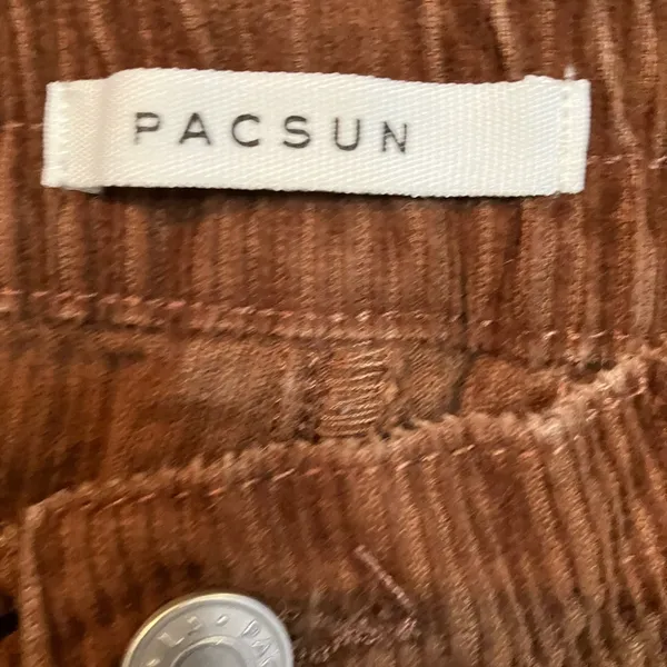 PacSun Womens Heartbreaker Brown Corduroy Cargo Elastic Waist Pants Size Medium - Image 6