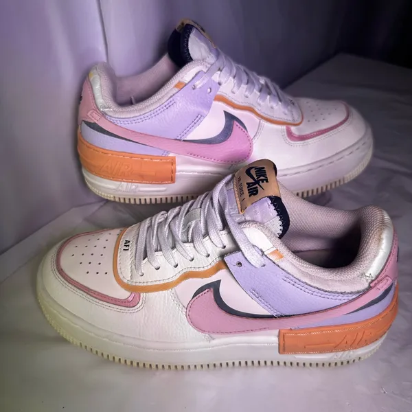 Nike Women's Air Force 1 Shadow - Cream and Pink - Image 3