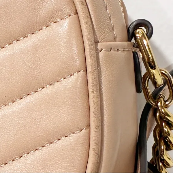 Tory Burch Women's Kira Chevron Camera Bag Desert Dune Gold Chain - Image 2