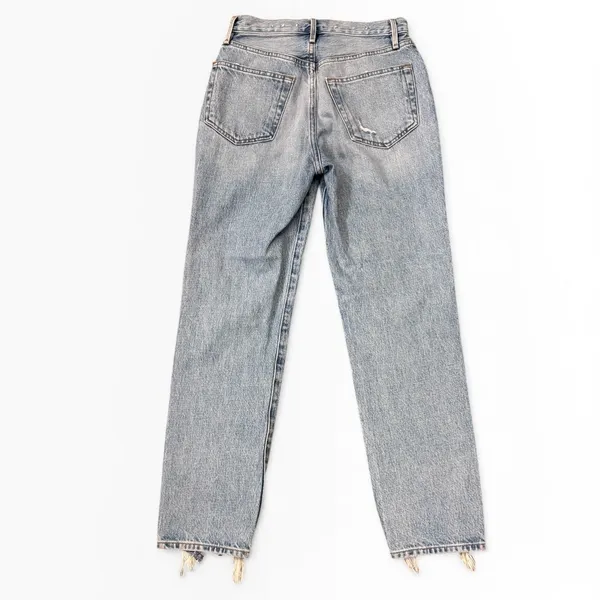 Frame Le Original High Rise Straight Leg Distressed Frayed Hem Jeans‎ Size 24x27 - Image 2