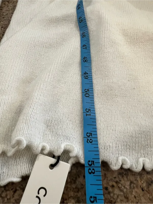 CoMMENSE Wool-Blend 3D Flower Lettuce Trim Sweater Dress Small NWT sold out - Image 6