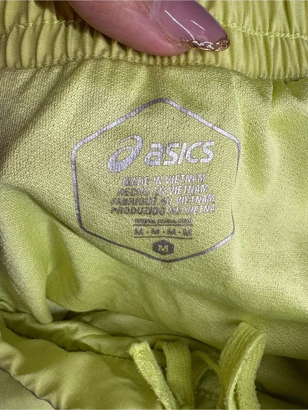 Asics Neon Yellow Women's Athletic Running Shorts Size M - Image 5