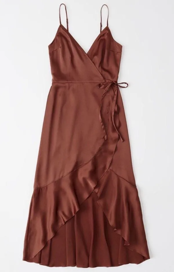 Abercrombie Satin Wrap Dress - Image 3