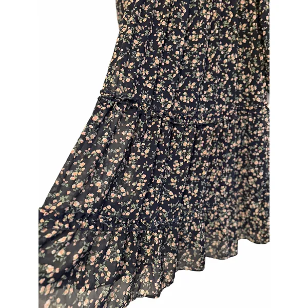 Petal + Pup Edwina Smocked Navy Tiered Smocked Floral Dress - Size S - Image 4
