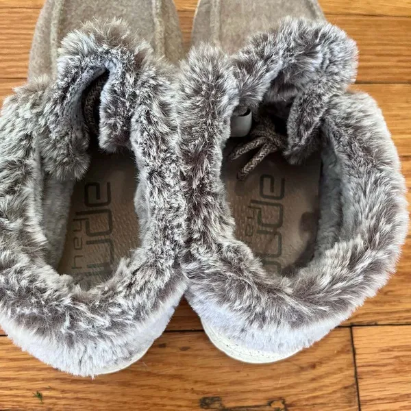Hey Dude Wendy Fur Lined Boots Booties Shoes Women's Size 6 Comfort Slip On - Image 7