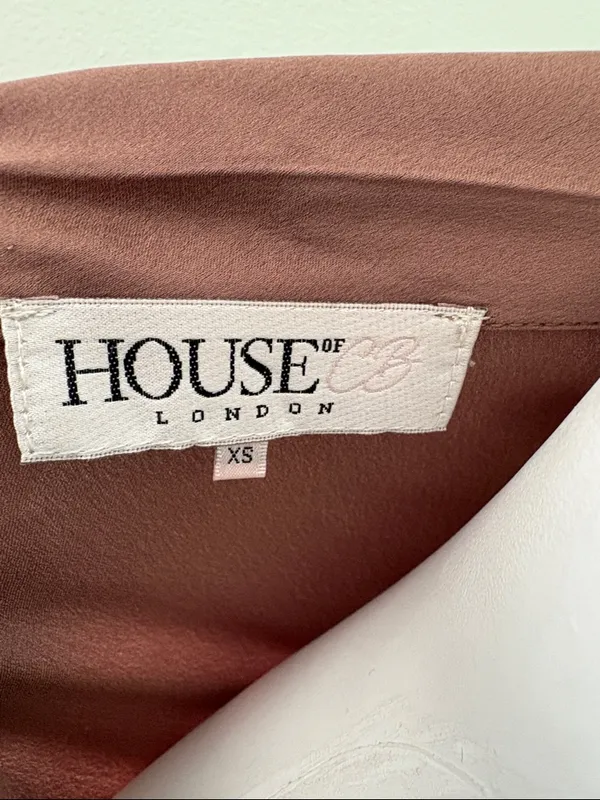 HOUSE OF CB Coryn Rose gold satin duster XS - Image 9